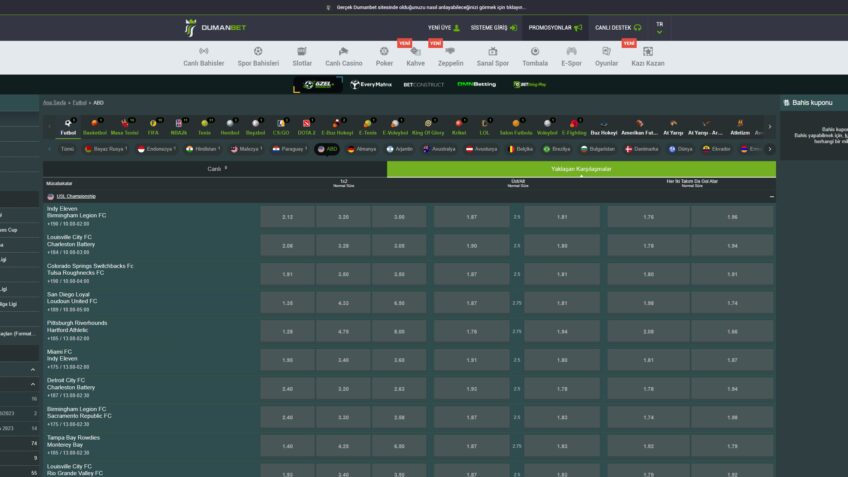 dumanbet spor bahisleri