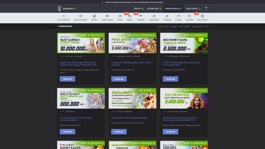 dumanbet casino bonusları